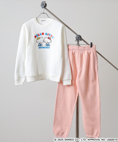 sanrio（サンリオ）の「サンリオキャラクターズ裏起毛上下セット（ルームウェア/パジャマ・メンズ・ネイビー/ピンクベージュ/アイボリー系/オートミール/ネイビー系/ホワイト×ピンク/ブラック系/ピンク系/ダークラベンダー/ブラック/ピンク系その他/杢グレー/ホワイト×グリーン/ブラック系1/ネイビー系1/ホワイト×ブラウン・L/LL/M）」の3枚目の写真