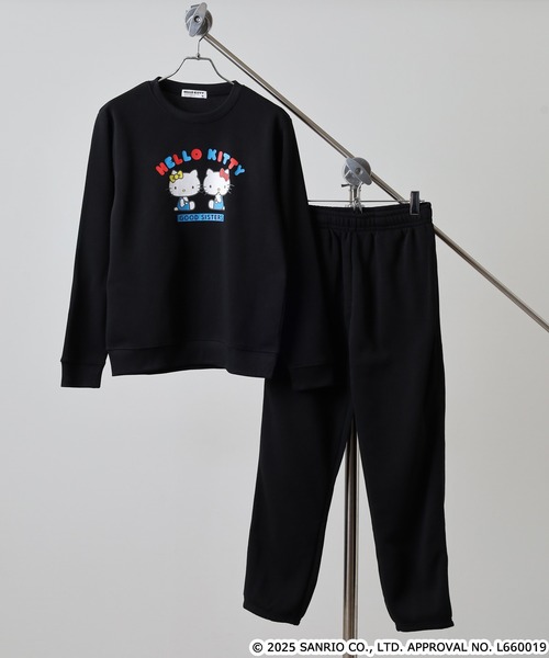 sanrio（サンリオ）の「サンリオキャラクターズ裏起毛上下セット（ルームウェア/パジャマ・メンズ・ネイビー/ピンクベージュ/アイボリー系/オートミール/ネイビー系/ホワイト×ピンク/ブラック系/ピンク系/ダークラベンダー/ブラック/ピンク系その他/杢グレー/ホワイト×グリーン/ブラック系1/ネイビー系1/ホワイト×ブラウン・L/LL/M）」の5枚目の写真