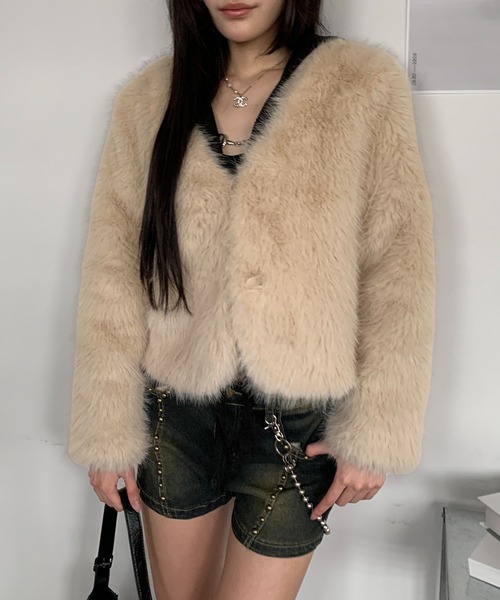 lilful（リルフル）の「【25年秋冬新作】フェイクファーコート（ノー