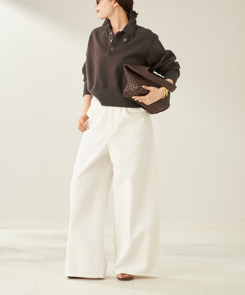 plage(プラージュ)の「JANE SMITH / ジェーンスミス FROSTING COTTON FLEECE SNAP プルオーバー(Tシャツ/カットソー・レディース・スミクロ/ブラウン・FREE)」の21枚目の写真