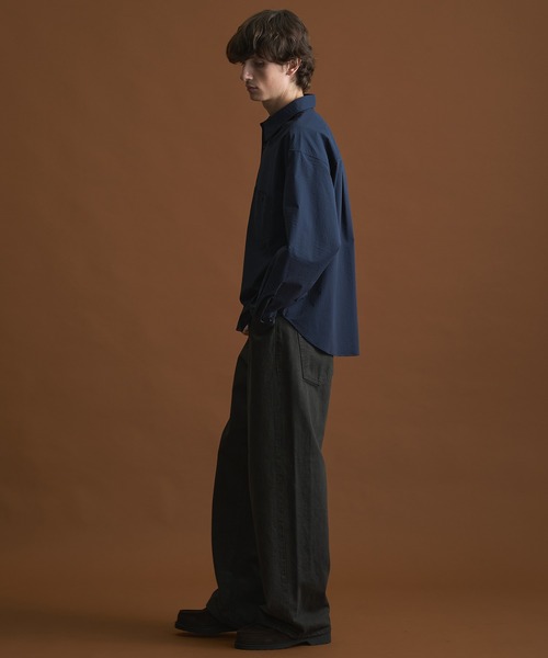 PUBLIC TOKYO（パブリックトウキョウ）の「PUBLIC DENIM　リラックスワイドストレートデニム（デニムパンツ・メンズ・ピンクベージュ/ダークブラウン・1/2/3）」の13枚目の写真