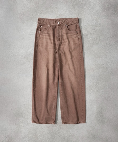 PUBLIC TOKYO(パブリックトウキョウ)の「PUBLIC DENIM リラックスワイドストレートデニム /日本製/岡山デニム/ブリーチ/オーバーダイ/セットアップ(デニムパンツ・メンズ・ピンクベージュ/ダークブラウン・1/2/3)」の20枚目の写真
