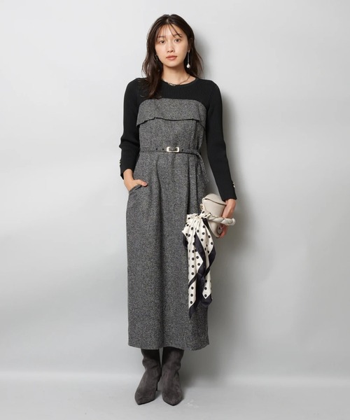 JUSGLITTY（ジャスグリッティー）の「ベアドッキングワンピース（ワンピース・レディース・ブラック系その他・0/1/2）」の4枚目の写真