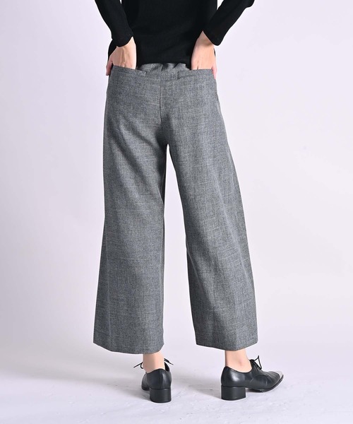 RAW FUDGE(ローファッジ)の「ウエストタックワイドパンツ(スラックス・レディース・ブラウン/グレー・M)」の5枚目の写真