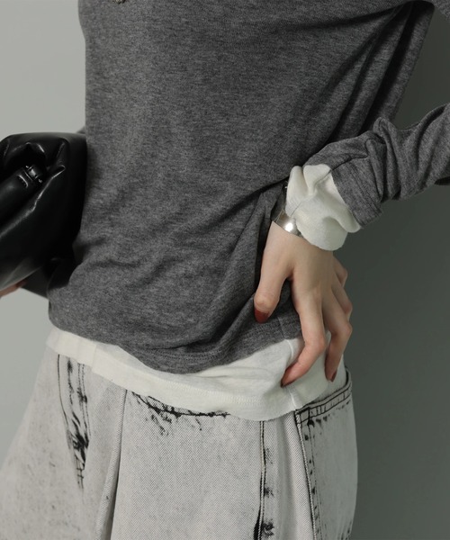 Arpege story 配色シアーロンT 配色シアーロンT（Tシャツ/カットソー）｜Arpege story（アルページュ