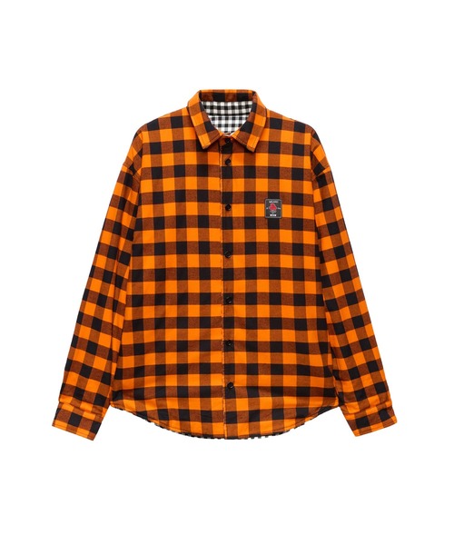 MSGM（エムエスジーエム）の「リバーシブル ギンガムコットン シャツジャケット（ブルゾン・メンズ・ホワイト系・46）」の4枚目の写真