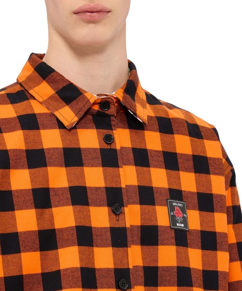 MSGM（エムエスジーエム）の「リバーシブル ギンガムコットン シャツジャケット（ブルゾン・メンズ・ホワイト系・46）」の8枚目の写真