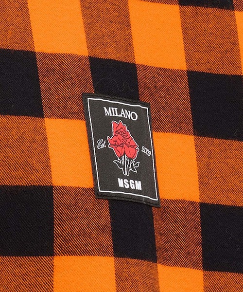 MSGM（エムエスジーエム）の「リバーシブル ギンガムコットン シャツジャケット（ブルゾン・メンズ・ホワイト系・46）」の9枚目の写真