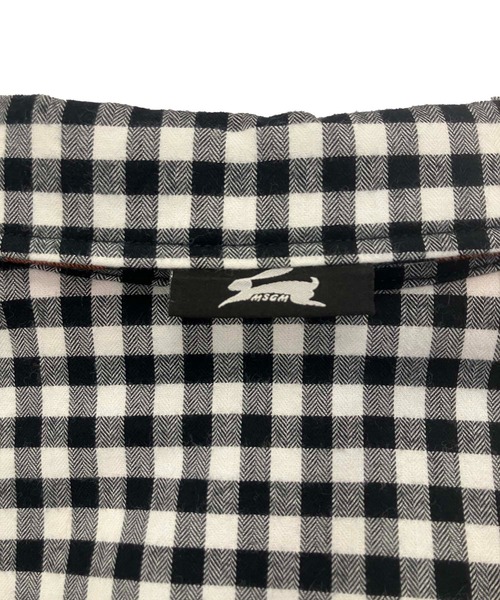 MSGM（エムエスジーエム）の「リバーシブル ギンガムコットン シャツジャケット（ブルゾン・メンズ・ホワイト系・46）」の3枚目の写真