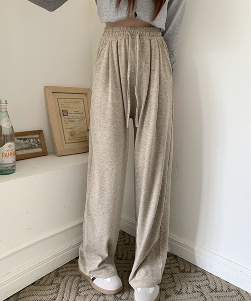 shoppinggo（ショッピングゴー）の「ワイドパンツ レディース ストレート ジョガーパンツ ズボン ゆったり リラックスパンツ ボトムス スポーツウェア（その他パンツ・レディース・グレー/ブラック/ライトグレー/ベージュ・L）」の16枚目の写真