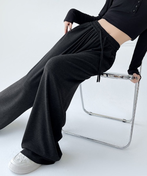 shoppinggo（ショッピングゴー）の「ワイドパンツ レディース ストレート ジョガーパンツ ズボン ゆったり リラックスパンツ ボトムス スポーツウェア（その他パンツ・レディース・グレー/ブラック/ライトグレー/ベージュ・L）」の21枚目の写真