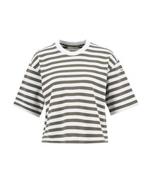 Barbour（バブアー）の「Phobeストライプ  クロップド Tシャツ（レディース）（Tシャツ/カットソー）」
