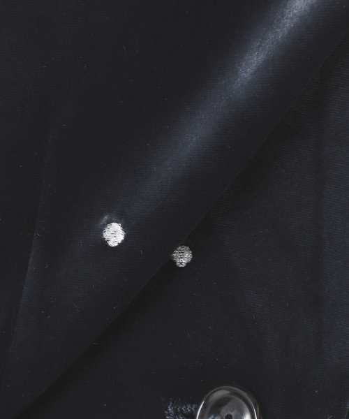 U by SPICK&SPAN(ユーバイスピックアンドスパン)の「ドット刺繍ベロアジャケット(テーラードジャケット・レディース・ネイビー・36/38)」の2枚目の写真