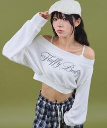 DISPARK/ワイドショルダーロゴスウェット