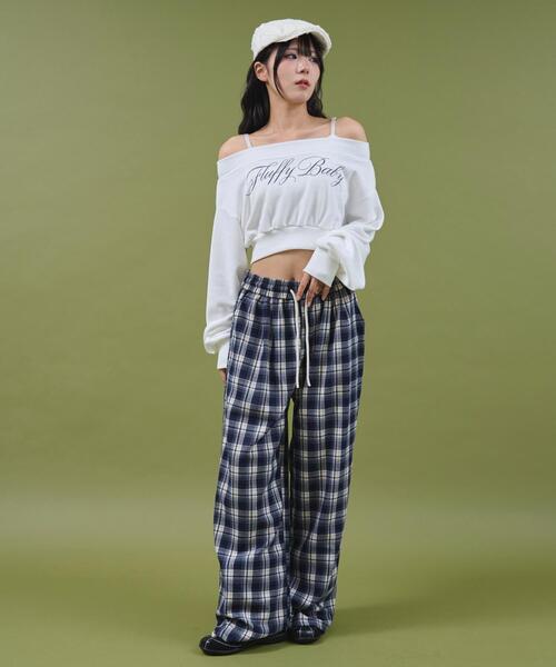 dispark（ディスパーク）の「DISPARK/ワイドショルダーロゴスウェット（スウェット・レディース・スミクロ/ホワイト・FREE）」の3枚目の写真