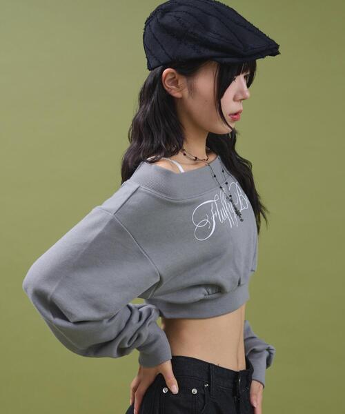 dispark（ディスパーク）の「DISPARK/ワイドショルダーロゴスウェット（スウェット・レディース・スミクロ/ホワイト・FREE）」の11枚目の写真