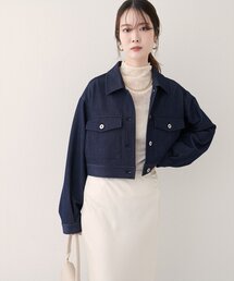 クロップドシャツブルゾン