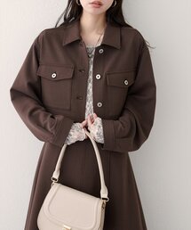 natural couture（ナチュラルクチュール）の「クロップドシャツブルゾン（ブルゾン・レディース）」