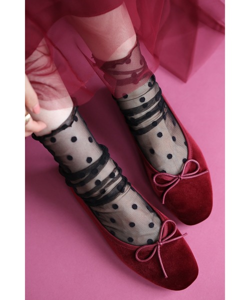 cawaii(カワイイ)の「恋する ベルベットバレエシューズ(パンプス・レディース・ブラウン/レッド/ブルー・38/37/36/35/40/39)」の4枚目の写真