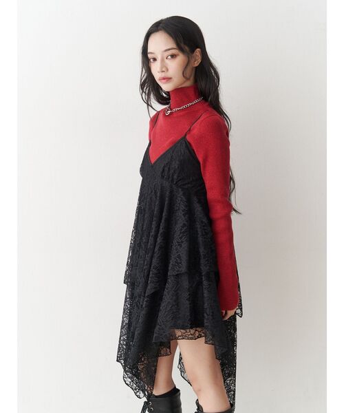 jouetie（ジュエティ）の「パターンシアーキャミワンピース レース ヒョウ柄（ワンピース・レディース・ブラウン/ブラック/オフホワイト・MEDIUM）」の10枚目の写真