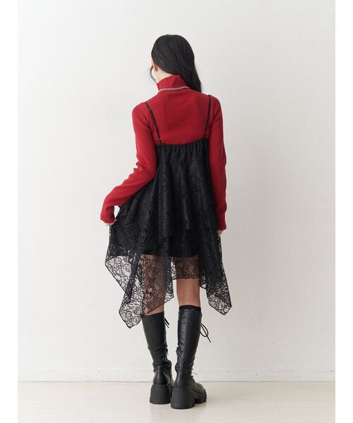 jouetie（ジュエティ）の「パターンシアーキャミワンピース レース ヒョウ柄（ワンピース・レディース・ブラウン/ブラック/オフホワイト・MEDIUM）」の11枚目の写真