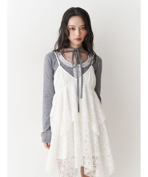 jouetie（ジュエティ）の「パターンシアーキャミワンピース レース ヒョウ柄（ワンピース・レディース・ブラウン/ブラック/オフホワイト・MEDIUM）」の13枚目の写真