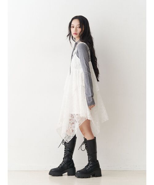 jouetie（ジュエティ）の「パターンシアーキャミワンピース レース ヒョウ柄（ワンピース・レディース・ブラウン/ブラック/オフホワイト・MEDIUM）」の15枚目の写真