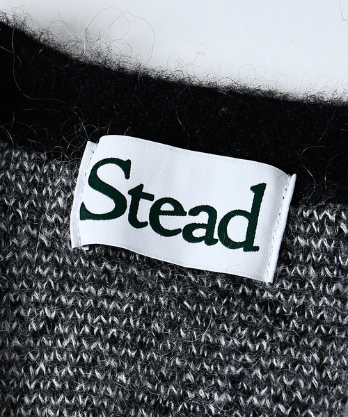 JOURNAL STANDARD J.S HOMESTEAD（ジャーナルスタンダードホームステッド）の「Stead / モヘア ミックス スクエア カーディガン（カーディガン/ボレロ・メンズ・ブラック/ブラウン/パープル・MEDIUM/LARGE）」の8枚目の写真