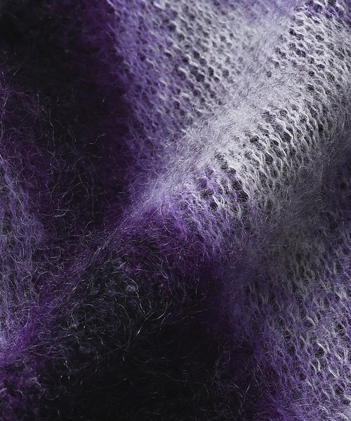 JOURNAL STANDARD J.S HOMESTEAD（ジャーナルスタンダードホームステッド）の「Stead / モヘア ミックス スクエア カーディガン（カーディガン/ボレロ・メンズ・ブラック/ブラウン/パープル・MEDIUM/LARGE）」の11枚目の写真