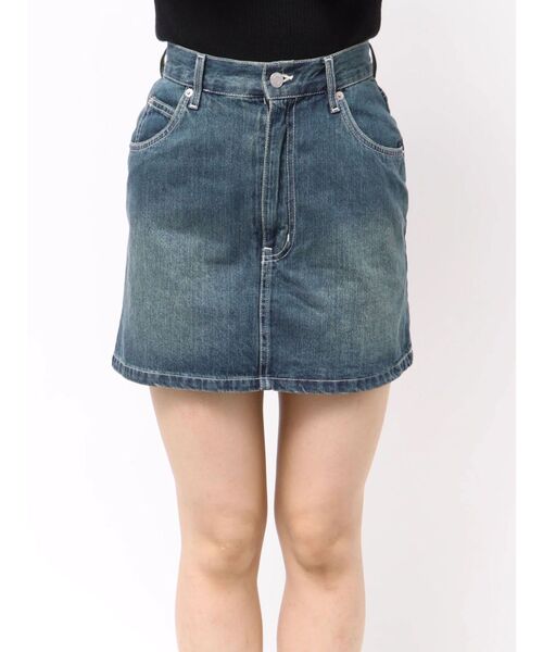 EVRIS（エヴリス）の「デニムボアミニスカート【セットアップ着用可能】（デニムスカート・レディース・インディゴブルー/ブラック・SMALL/MEDIUM）」の20枚目の写真