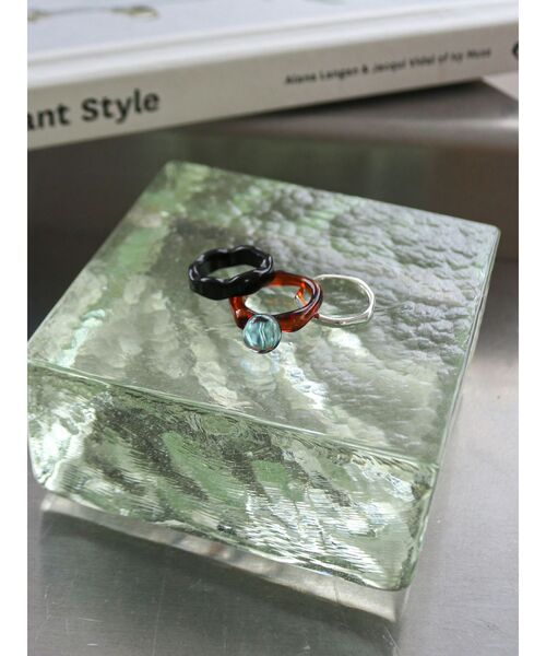 Ungrid（アングリッド）の「デザインクリアリングセット（リング・レディース・オレンジ/ブルー・FREE）」の5枚目の写真