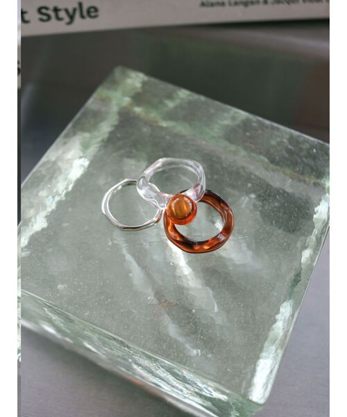 Ungrid（アングリッド）の「デザインクリアリングセット（リング・レディース・オレンジ/ブルー・FREE）」の6枚目の写真