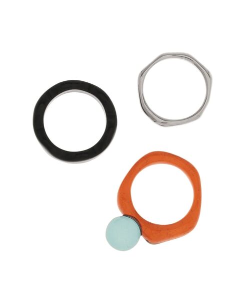 Ungrid（アングリッド）の「デザインクリアリングセット（リング・レディース・オレンジ/ブルー・FREE）」の10枚目の写真