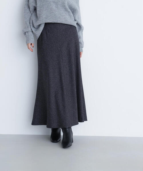 NATURAL BEAUTY BASIC(ナチュラルビューティーベーシック)の「◇ネップツイードナロースカート(スカート・レディース・ブラック系その他/イエロー系その他・MEDIUM/P/S)」の4枚目の写真