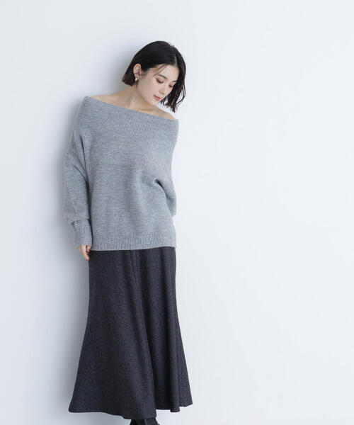 NATURAL BEAUTY BASIC(ナチュラルビューティーベーシック)の「◇ネップツイードナロースカート(スカート・レディース・ブラック系その他/イエロー系その他・MEDIUM/P/S)」の6枚目の写真