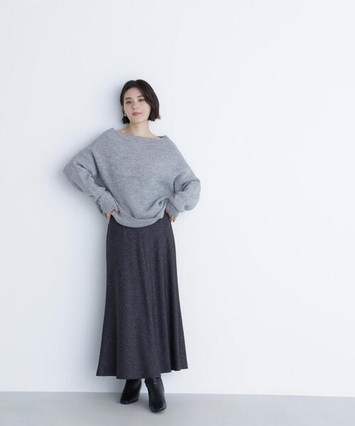 NATURAL BEAUTY BASIC(ナチュラルビューティーベーシック)の「◇ネップツイードナロースカート(スカート・レディース・ブラック系その他/イエロー系その他・MEDIUM/P/S)」の7枚目の写真