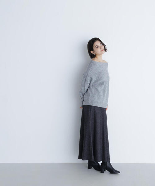 NATURAL BEAUTY BASIC(ナチュラルビューティーベーシック)の「◇ネップツイードナロースカート(スカート・レディース・ブラック系その他/イエロー系その他・MEDIUM/P/S)」の8枚目の写真