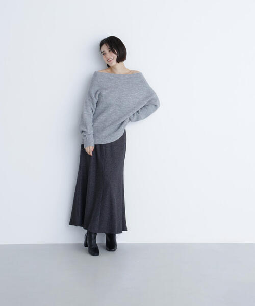 NATURAL BEAUTY BASIC(ナチュラルビューティーベーシック)の「◇ネップツイードナロースカート(スカート・レディース・ブラック系その他/イエロー系その他・MEDIUM/P/S)」の10枚目の写真