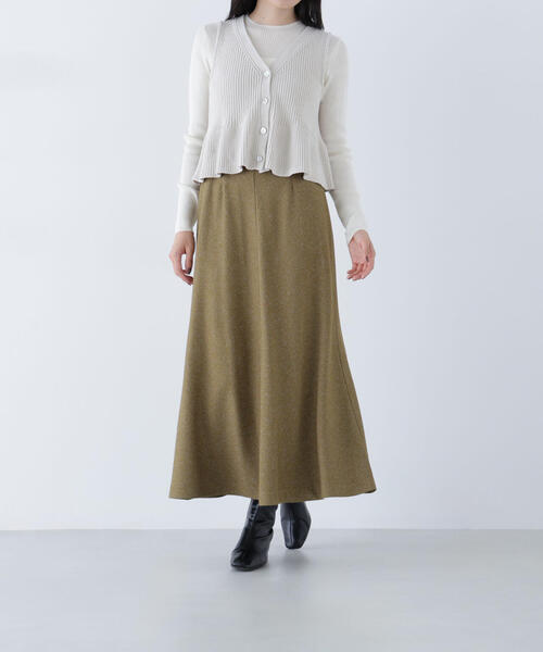 NATURAL BEAUTY BASIC(ナチュラルビューティーベーシック)の「◇ネップツイードナロースカート(スカート・レディース・ブラック系その他/イエロー系その他・MEDIUM/P/S)」の16枚目の写真