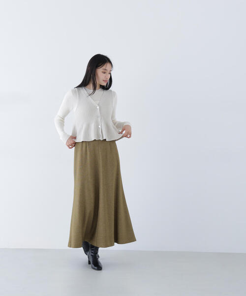 NATURAL BEAUTY BASIC(ナチュラルビューティーベーシック)の「◇ネップツイードナロースカート(スカート・レディース・ブラック系その他/イエロー系その他・MEDIUM/P/S)」の17枚目の写真