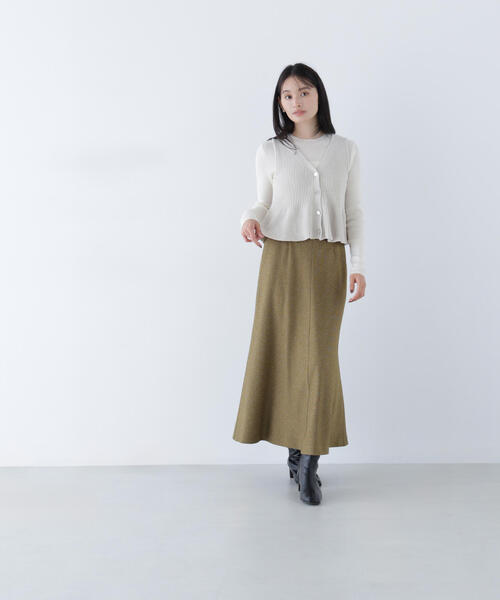 NATURAL BEAUTY BASIC(ナチュラルビューティーベーシック)の「◇ネップツイードナロースカート(スカート・レディース・ブラック系その他/イエロー系その他・MEDIUM/P/S)」の18枚目の写真