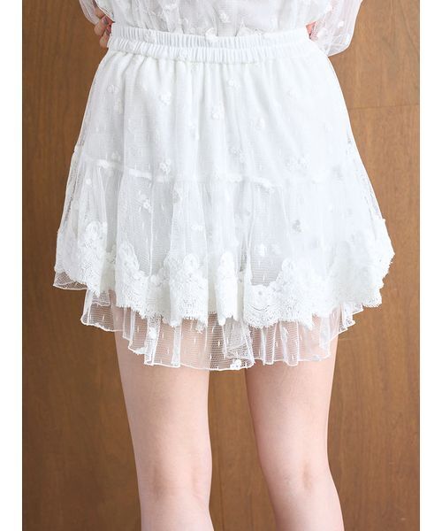 SNIDEL（スナイデル）の「チュールエンブロイダリースカショーパン（その他パンツ・レディース・その他・0/1）」の11枚目の写真