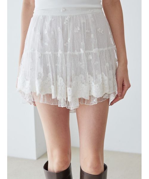 SNIDEL（スナイデル）の「チュールエンブロイダリースカショーパン（その他パンツ・レディース・その他・0/1）」の16枚目の写真