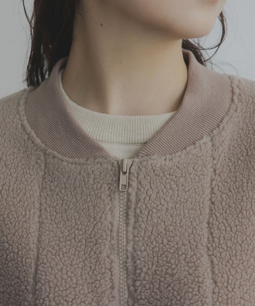 slattgir(スラットジール)の「高身長 ボアブルゾン(トールサイズ)Essenave(カバーオール・レディース・ライトブラウン/チャコール・TM/TLL/TL/T3L)」の17枚目の写真