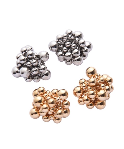 AKTE（アクテ）の「メタルバブルピアス（ピアス（両耳用）・レディース・ゴールド/シルバー・FREE）」の5枚目の写真