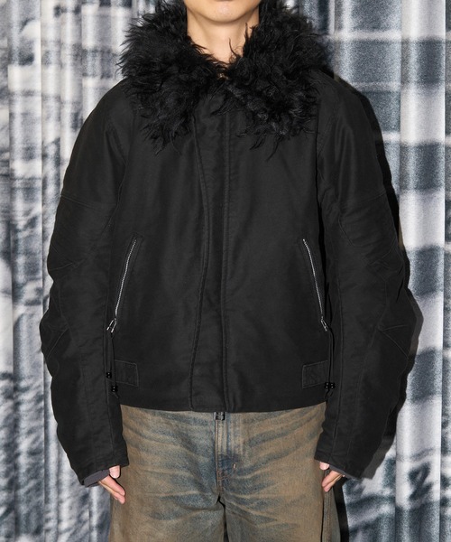 PADDED SHEARING COLLAR BIKER JACKET（ミリタリージャケット