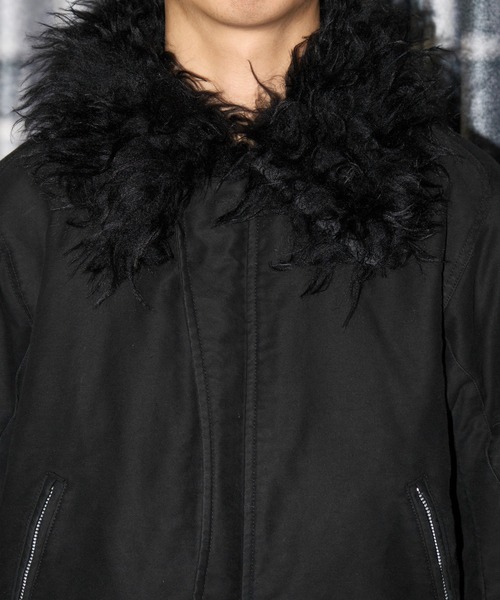 NVRFRGT Padded Shearing Biker Jacket nvrfrgt padded ファー