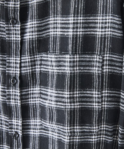 OUTDOOR EXCHANGE（アウトドアエクスチェンジ）の「【OUTDOOR EXCHANGE/アウトドアエクスチェンジ】チェックネルシャツ（シャツ/ブラウス・メンズ・ホワイト/ブラック・MEDIUM/LARGE）」の7枚目の写真