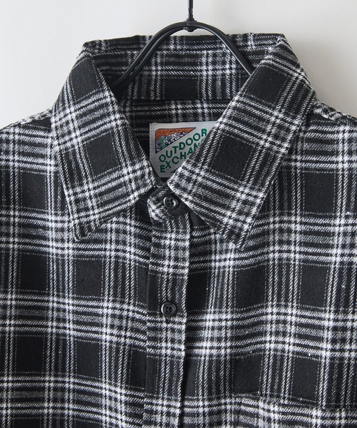 OUTDOOR EXCHANGE（アウトドアエクスチェンジ）の「【OUTDOOR EXCHANGE/アウトドアエクスチェンジ】チェックネルシャツ（シャツ/ブラウス・メンズ・ホワイト/ブラック・MEDIUM/LARGE）」の6枚目の写真