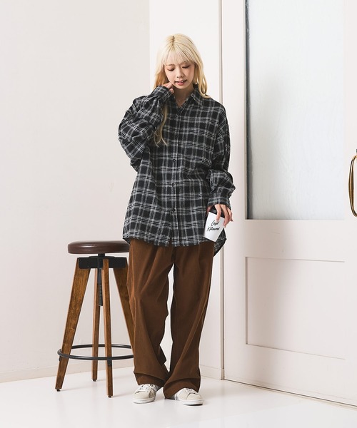 OUTDOOR EXCHANGE（アウトドアエクスチェンジ）の「【OUTDOOR EXCHANGE/アウトドアエクスチェンジ】チェックネルシャツ（シャツ/ブラウス・メンズ・ホワイト/ブラック・MEDIUM/LARGE）」の19枚目の写真
